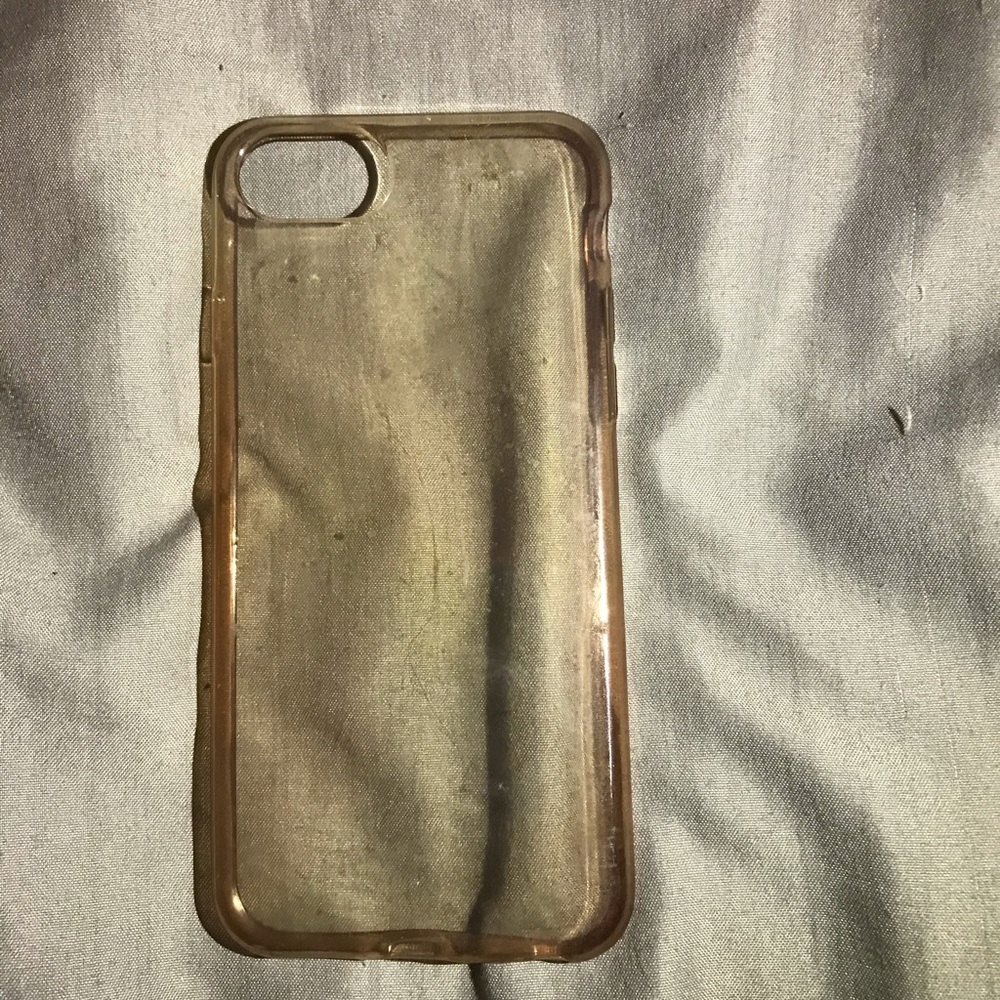 brown tinted clear iphone 6s case